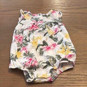 Old Navy Tropical Floral Diaper Cover - Pink, Yellow, Green